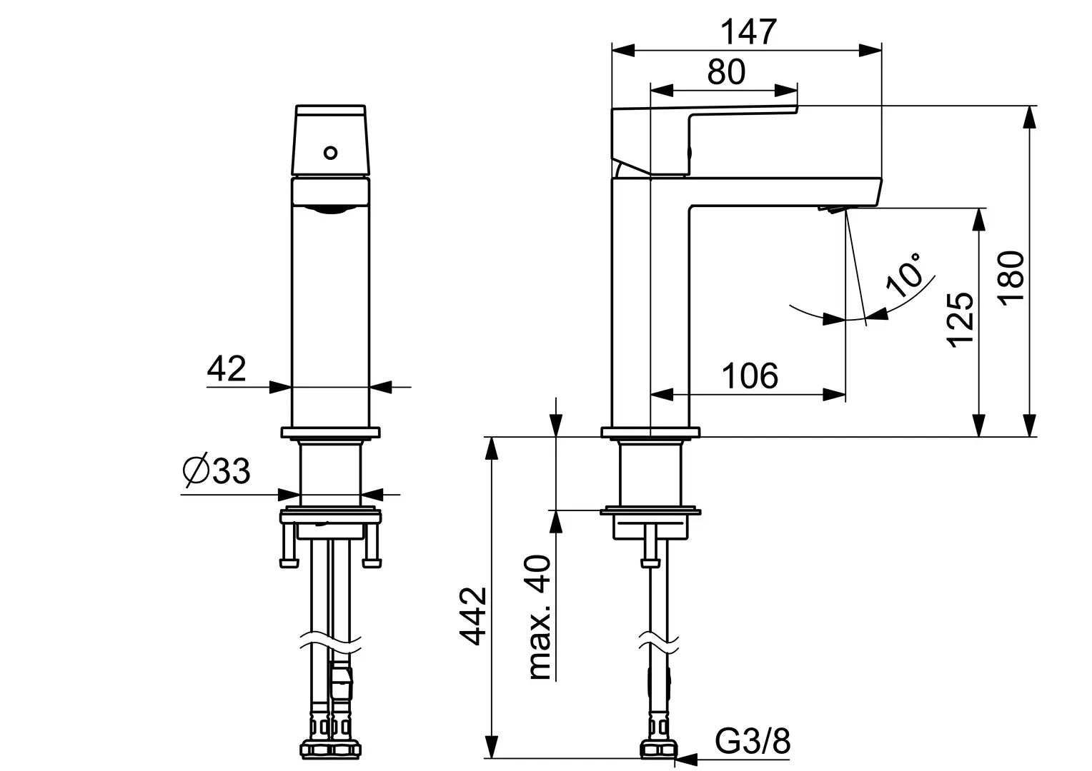 HANSA HANSASTELA ECO Waschtischarmatur 57192273 - Chrom