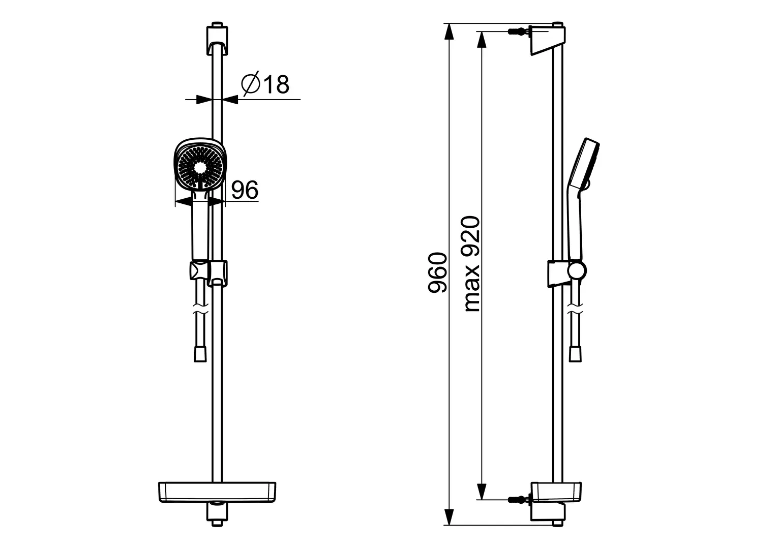 HANSA HANSABASICJET Style Duschset 44790131 - Chrom