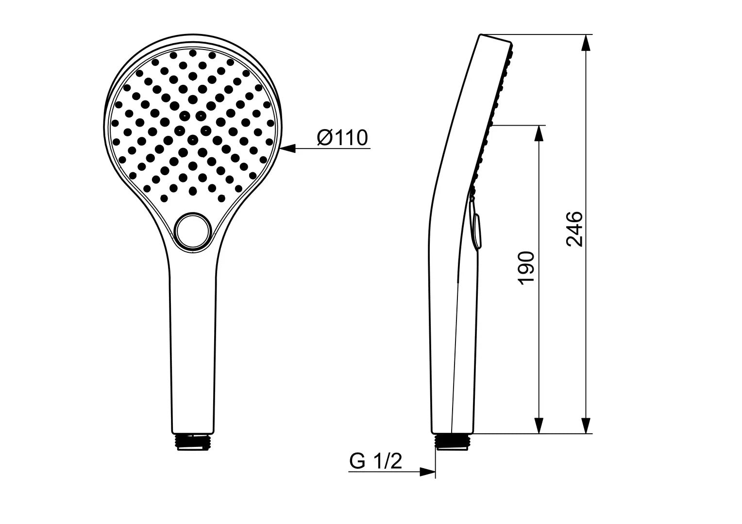 HANSA HANSAVIVA Handbrause 44330300 - 3 Strahlarten, Chrom