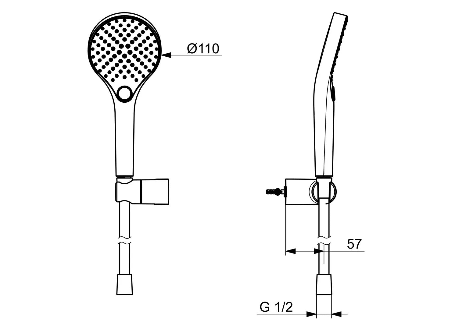 HANSA HANSAVIVA Handbrause-Set 44170220 - Chrom