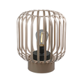 Windlicht (LED) „Pavone“ Metall beige 16,5x20,5 cm