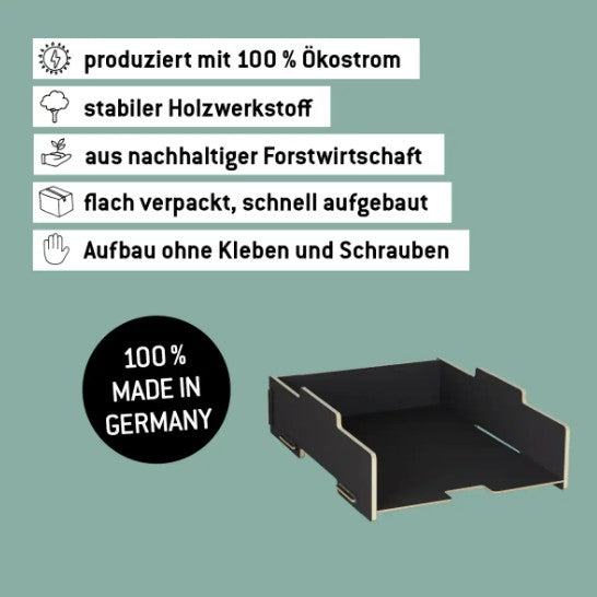 Briefablage stapelbar
